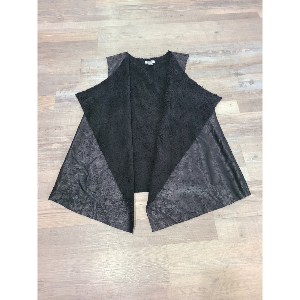 Monroe and main xl womens faux sherpa black vest